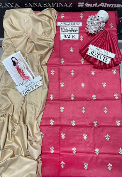 DFW-1170 A Sling Embroidery 3PC Dhanak Suit