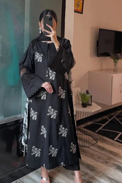 DFW-1283 Hussain Rehar Embroidery 3PC Lawn Suit