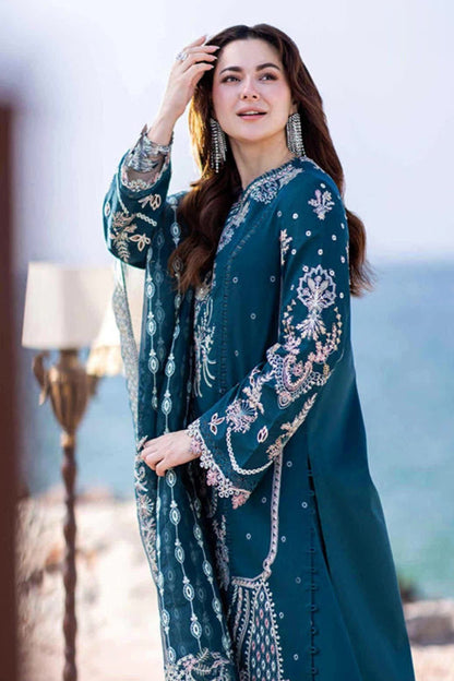 DFW-891 Qalamkar Heavy Embroidery 3PC Dhanak Suit