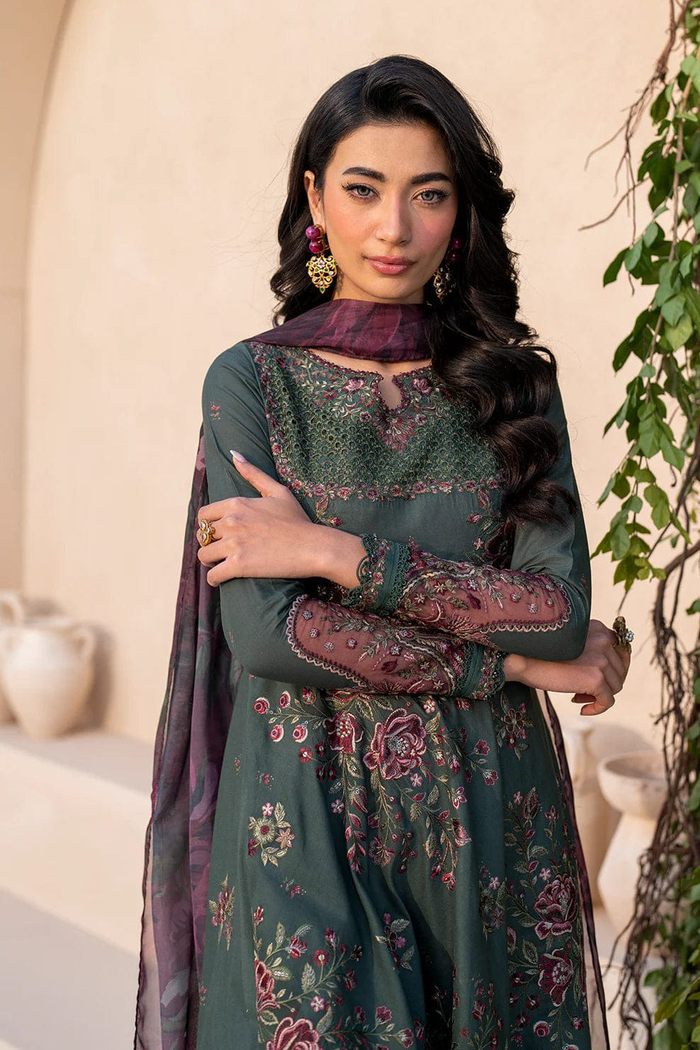 DFW-1129 Iznik Embroidery 3PC Karandi Suit