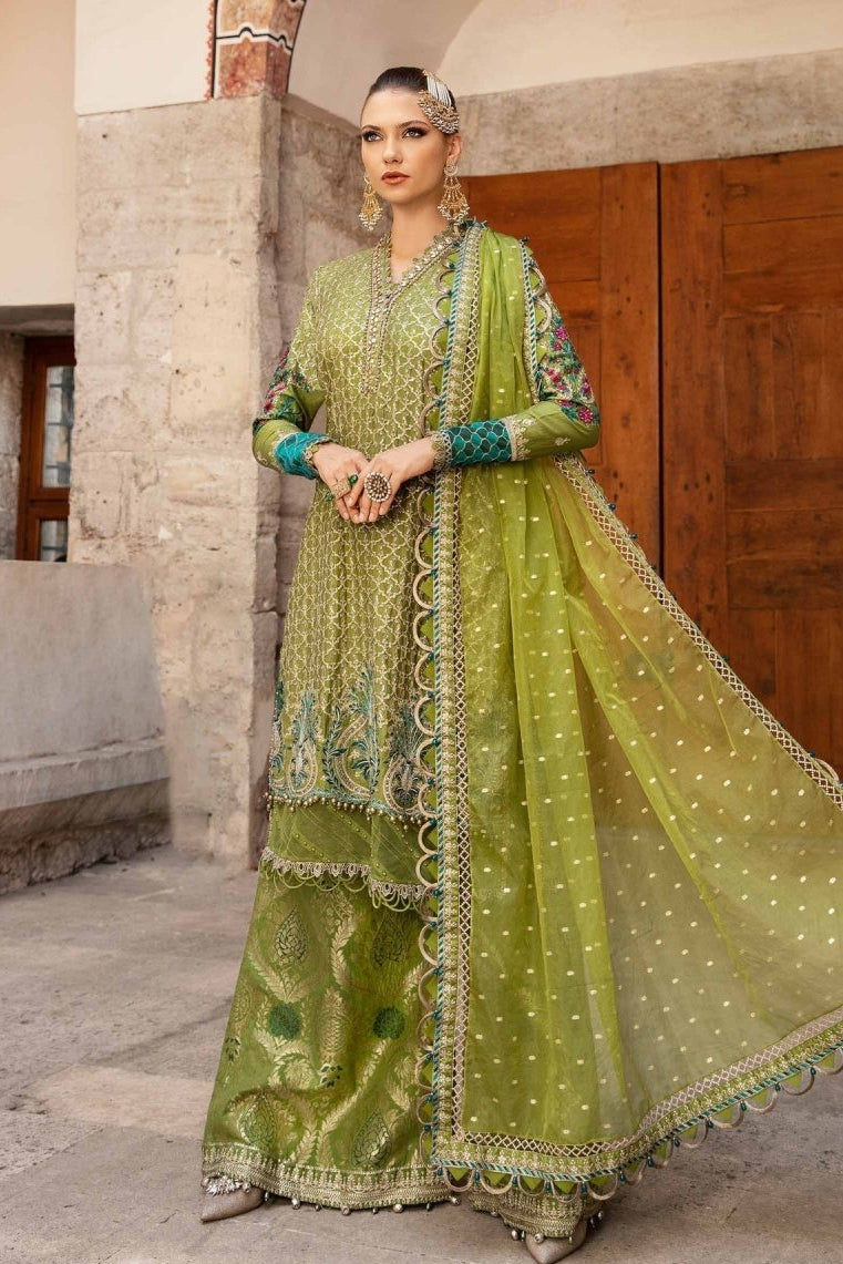 DFW-921 Maria B Heavy Embroidery 3PC Dhanak Suit