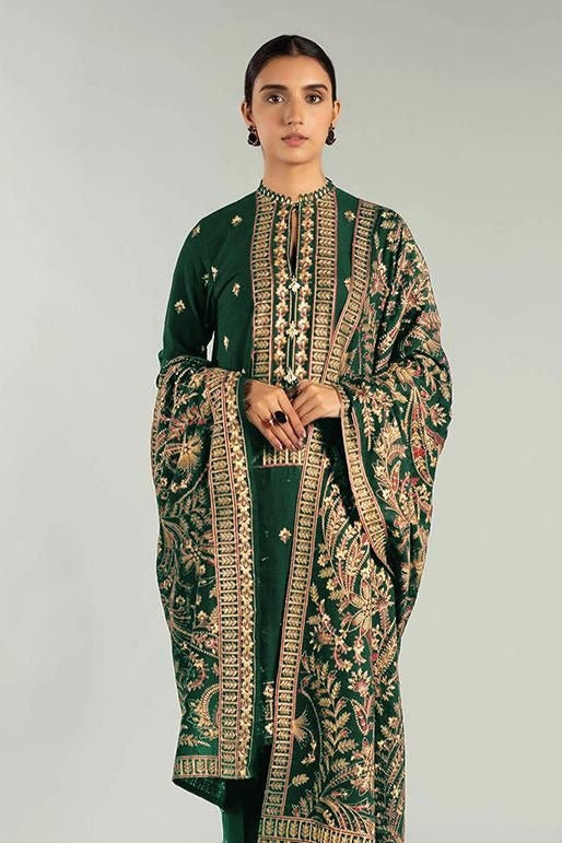 DFW-975 Bareeze Heavy Embroidery 3PC Dhanak Suit