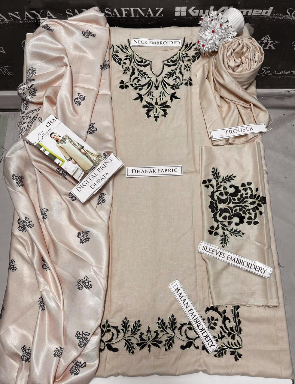 DFW-1080 Charizma Embroidery 3PC Dhanak Suit