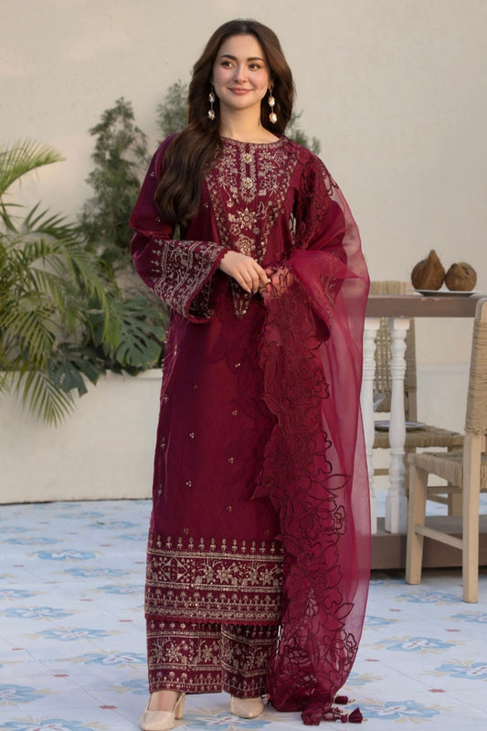 DFW-740 Zara Shah Jahan Heavy Embroidery 3Pc Lawn Suit