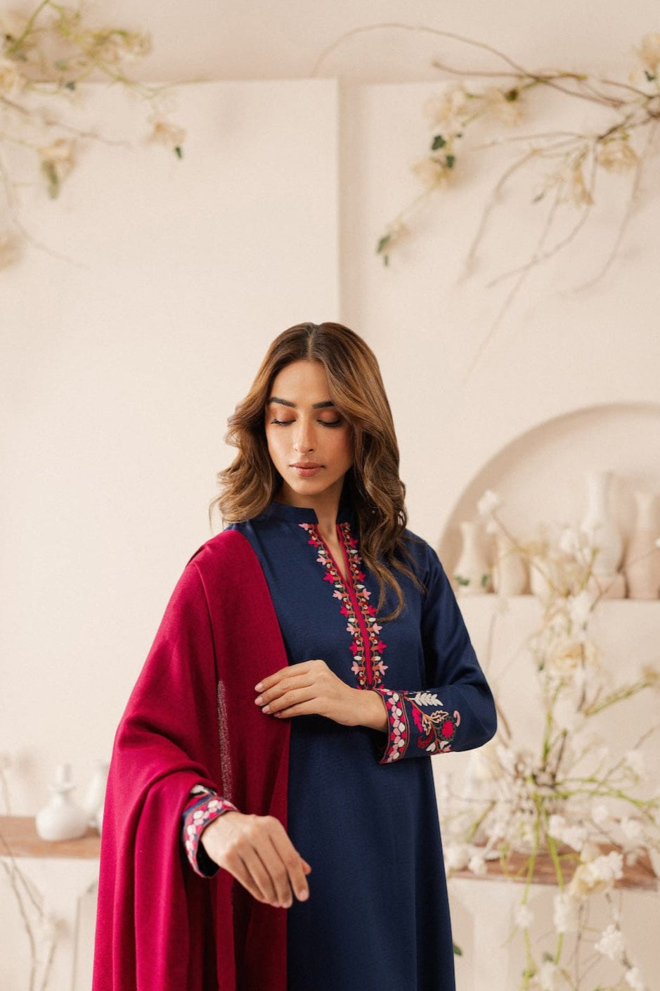DFW-989 Jazmin Heavy Embroidery 3PC Dhanak Suit