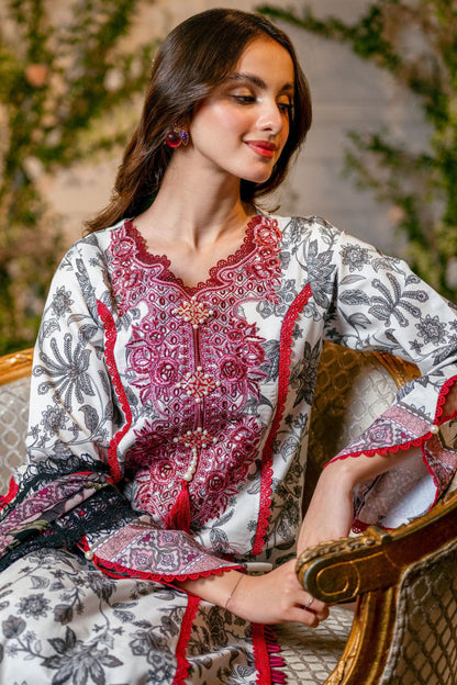 DFW-140 Jade Embroidery 3Pc Lawn Dress