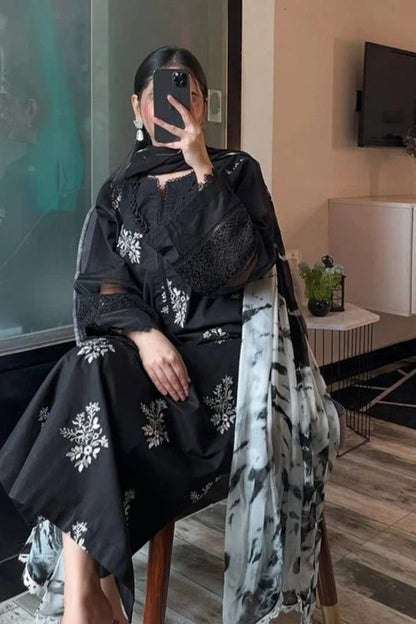 DFW-1283 Hussain Rehar Embroidery 3PC Lawn Suit