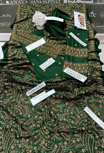 DFW-975 Bareeze Heavy Embroidery 3PC Dhanak Suit