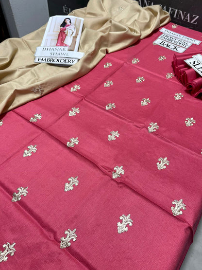 DFW-1170 A Sling Embroidery 3PC Dhanak Suit