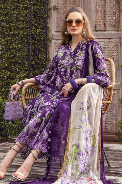 DFW-164 Maria B embroidery 3Pc Lawn Dress