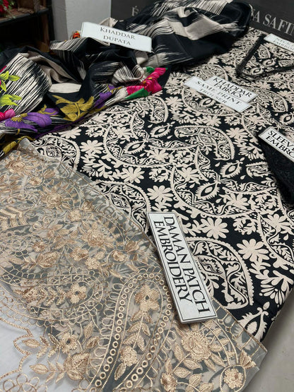 DFW-1094 Maria B Embroidery 3PC khaddar Suit