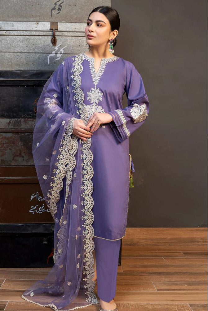 DFW-928 Zara Shah Jahan Heavy Embroidery 3PC Dhanak Suit