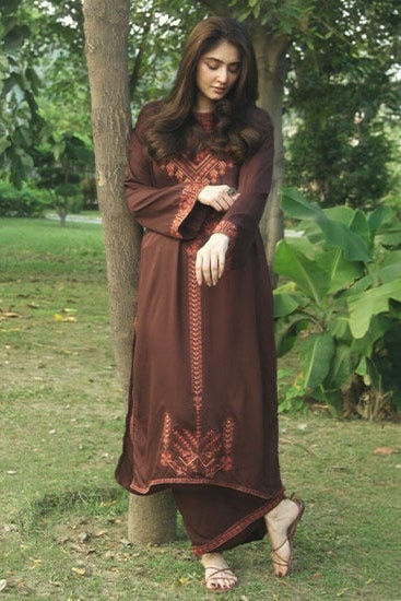 DFW-1216 Sapphire Embroidery 2PC Dhanak Suit