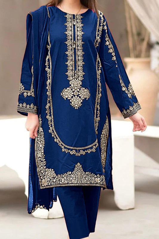 DFW-1037 Umzay Embroidery 2PC Dhanak Suit