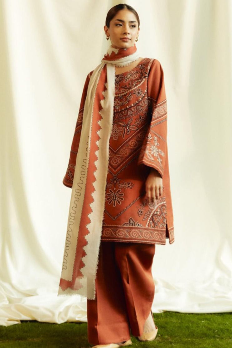 DFW-231 Zara ShahJahan (EID Collection) Heavy Embroidery 3Pc Lawn Dress