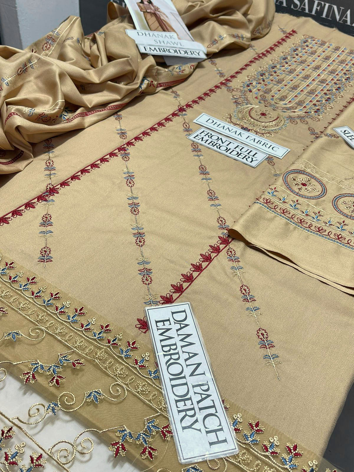 DFW-1149 Florent Heavy Embroidery 3PC Dhanak Suit