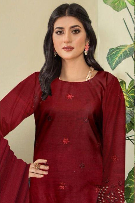 DFW-507G Minha Heavy Embroidery 3Pc Lawn Suit