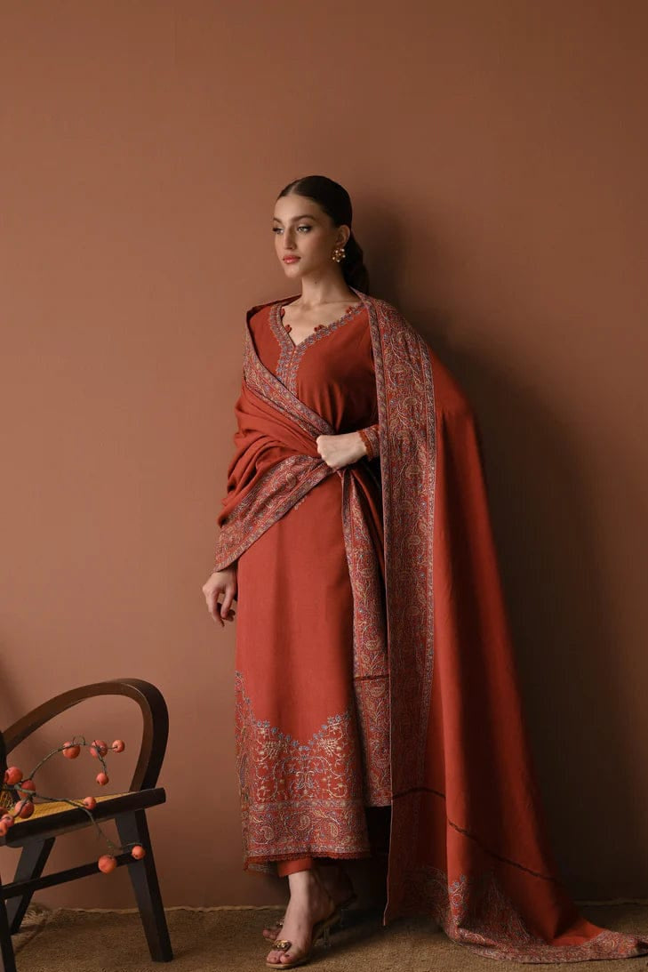 DFW-1258 Batik Embroidery 3PC Dhanak Suit