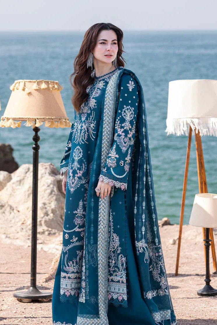 DFW-891 Qalamkar Heavy Embroidery 3PC Dhanak Suit