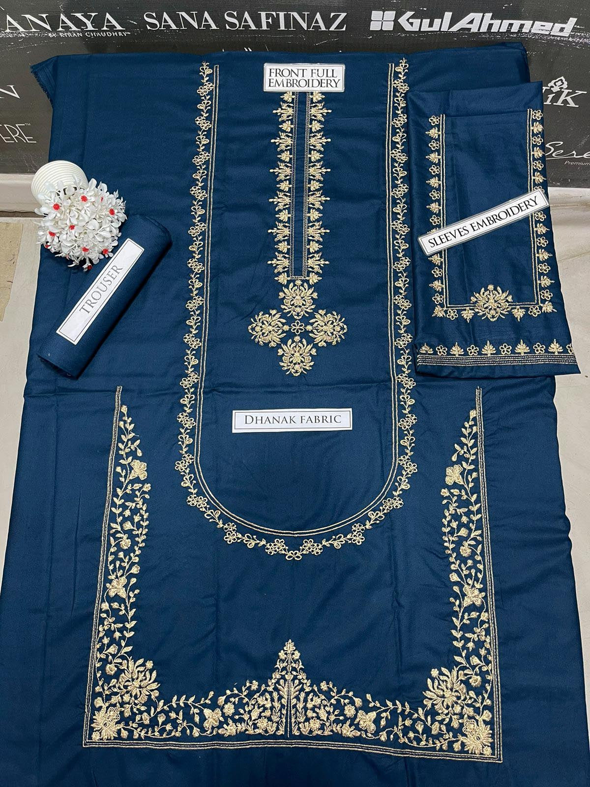 DFW-1037 Umzay Embroidery 2PC Dhanak Suit