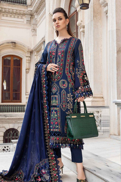DFW-1072 Maria B Heavy Embroidery 3PC Dhanak Suit