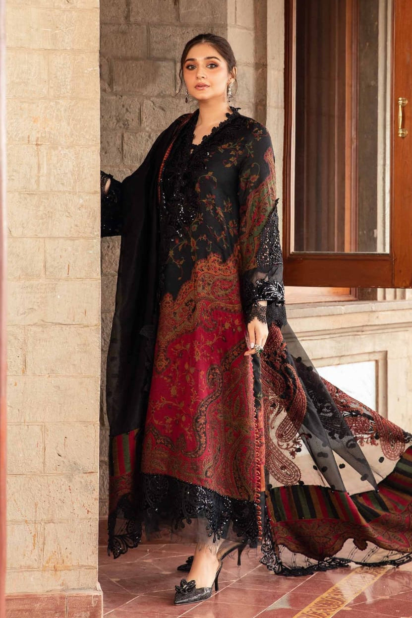 DFW-1201 Baroque Embroidery 3PC Karandi Suit