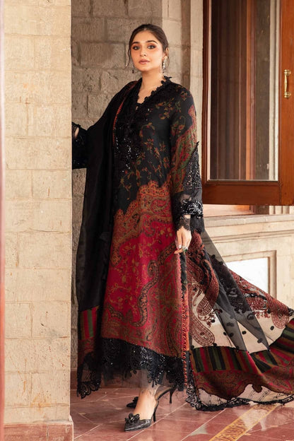 DFW-1201 Baroque Embroidery 3PC Karandi Suit
