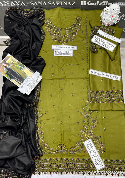 DFW-1133 Mushq Embroidery 3PC Dhanak Suit