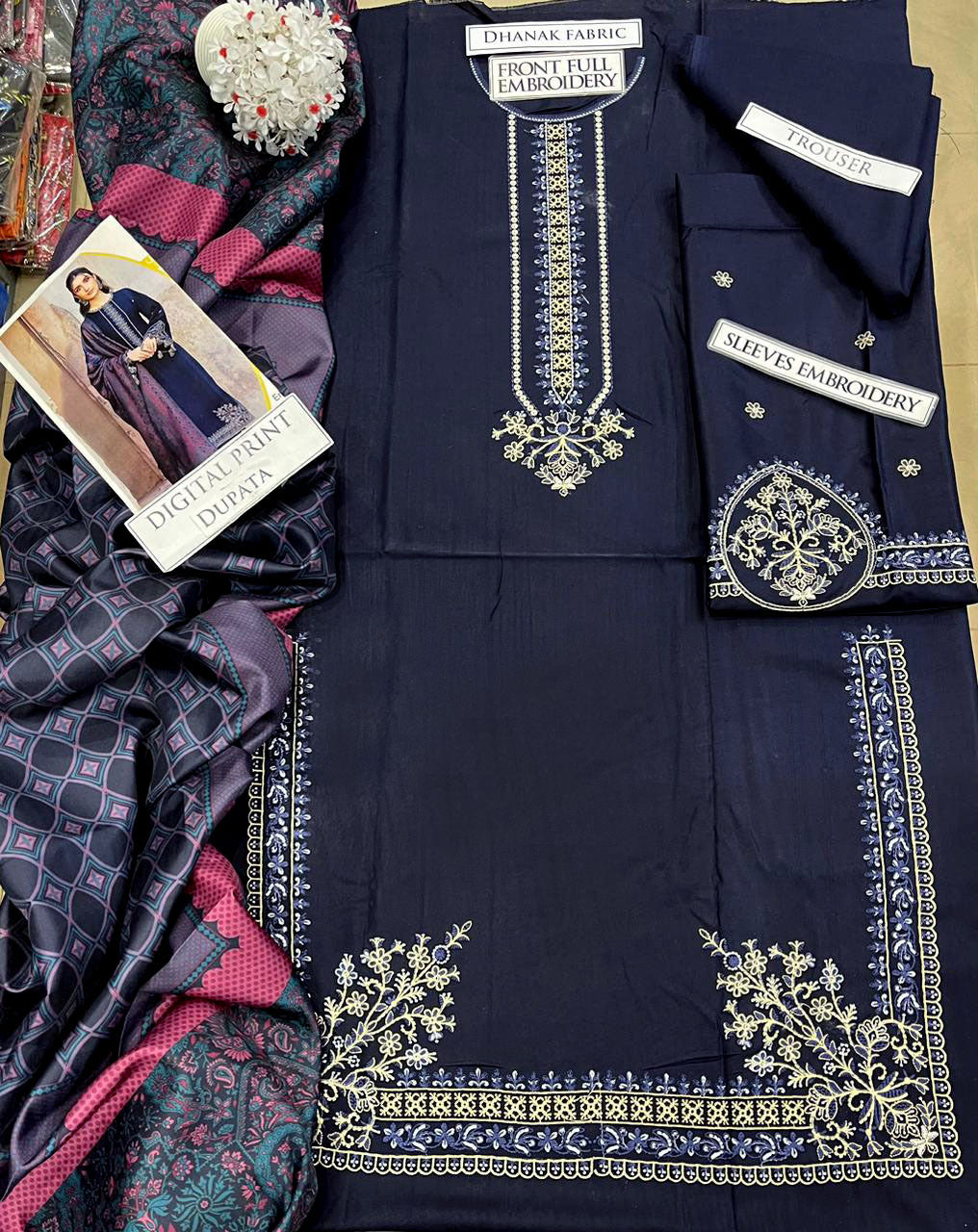 DFW-1210 Izel Embroidery 3PC Dhanak Suit
