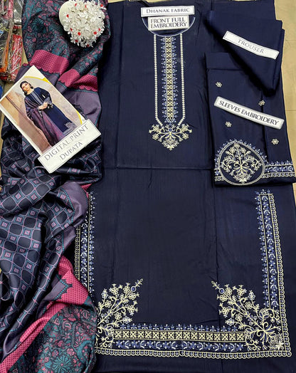 DFW-1210 Izel Embroidery 3PC Dhanak Suit