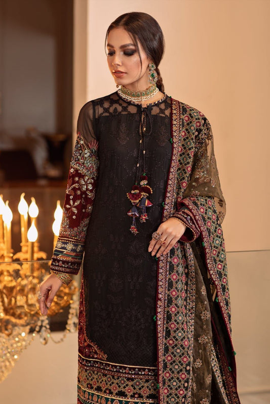 DFW-878 Baroque Heavy Embroidery 3PC Dhanak Suit