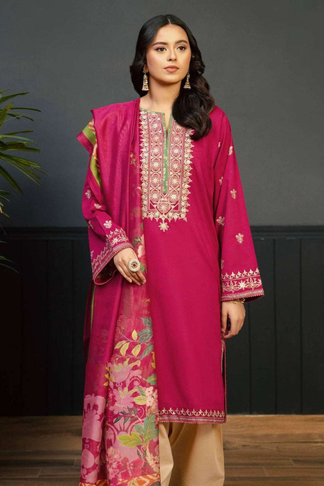 DFW-1174 Kokum Embroidery 3PC Dhanak Suit