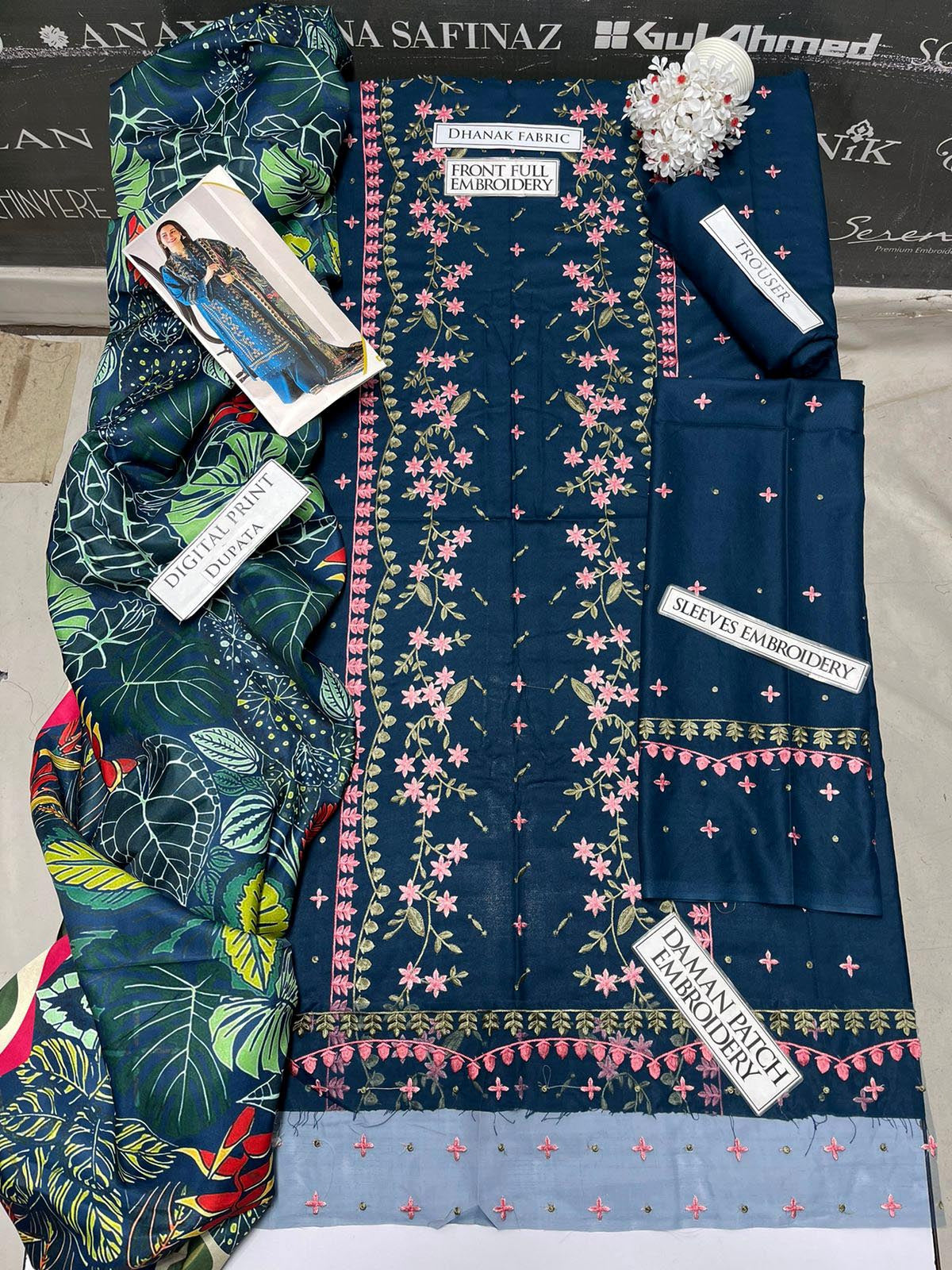 DFW-1006 Sobia Nazir Heavy Embroidery 3PC Dhanak Suit