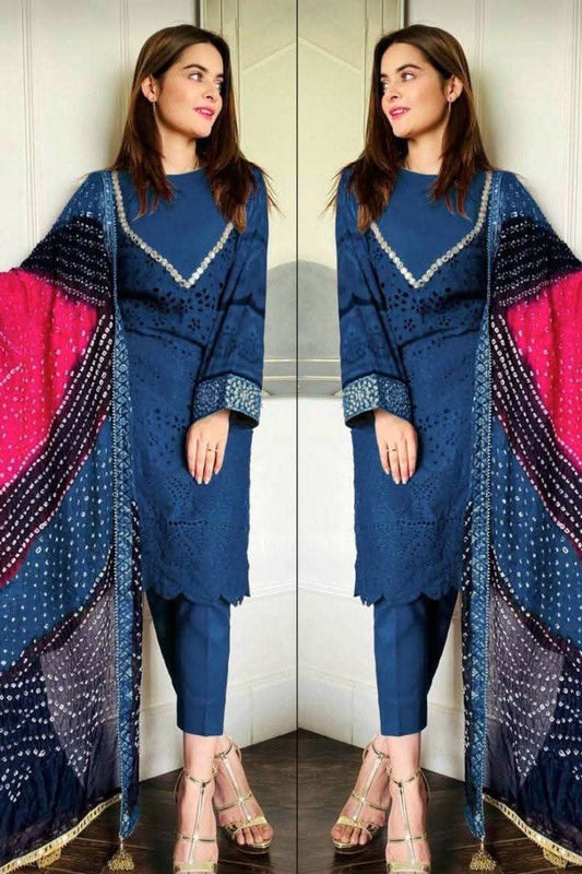 DFW-1284 Jazmin Embroidery 3PC Lawn Suit