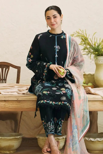 DFW-1095 Zara Shah Jahan Heavy Embroidery 3PC Dhanak Suit