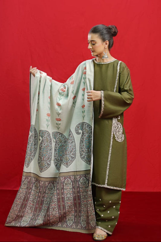 DFW-990 Urge Heavy Embroidery 3PC Dhanak Suit