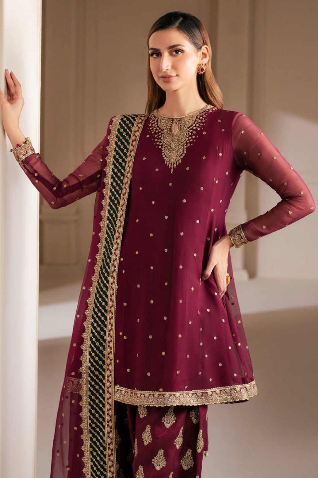 DFW-922 Jazmin Heavy Embroidery 3PC Dhanak Suit