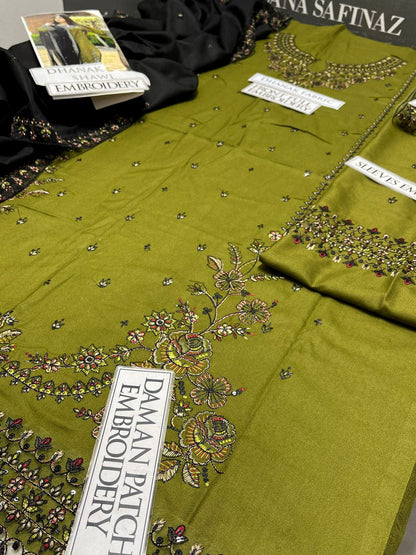 DFW-1133 Mushq Embroidery 3PC Dhanak Suit