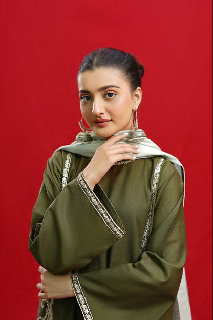 DFW-990 Urge Heavy Embroidery 3PC Dhanak Suit