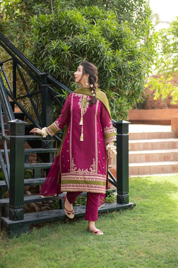 DFW-601 Omal Heavy Embroidery 3Pc Lawn Suit