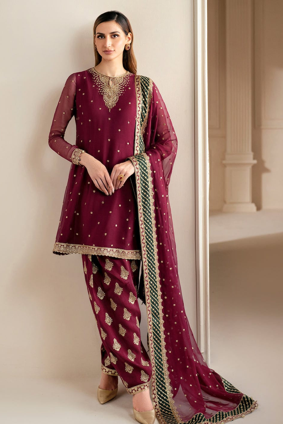 DFW-922 Jazmin Heavy Embroidery 3PC Dhanak Suit