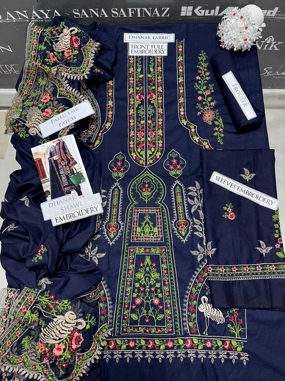 DFW-1072 Maria B Heavy Embroidery 3PC Dhanak Suit