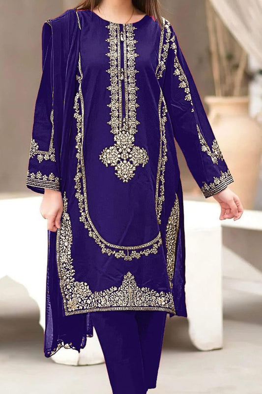 DFW-1039 Umzay Embroidery 2PC Dhanak Suit