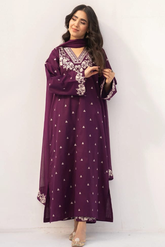 DFW-1301 Dyot Embroidery 3PC Lawn Suit