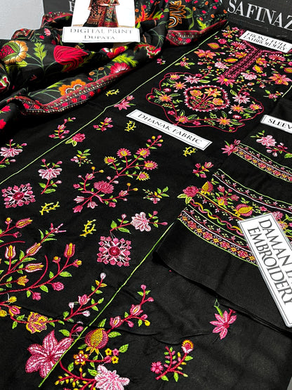DFW-1180 Hussain Rehar Heavy Embroidery 3PC Dhanak Suit