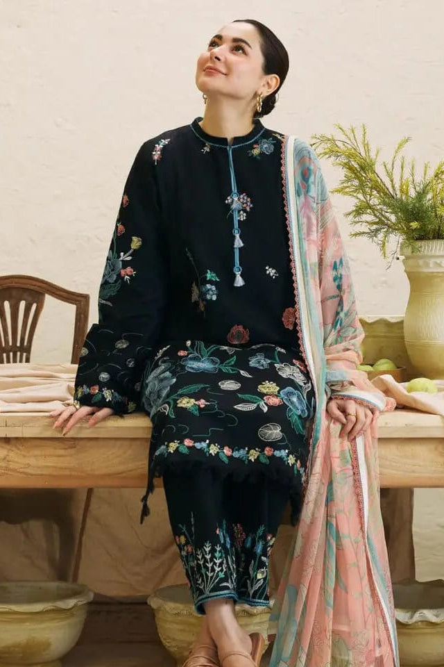 DFW-1095 Zara Shah Jahan Heavy Embroidery 3PC Dhanak Suit