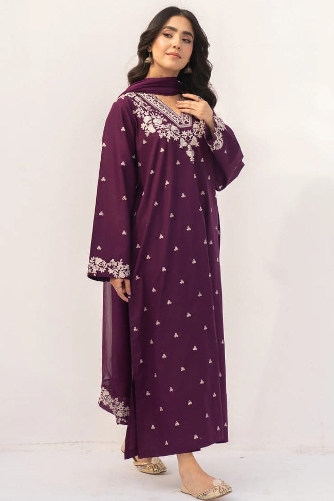 DFW-1301 Dyot Embroidery 3PC Lawn Suit