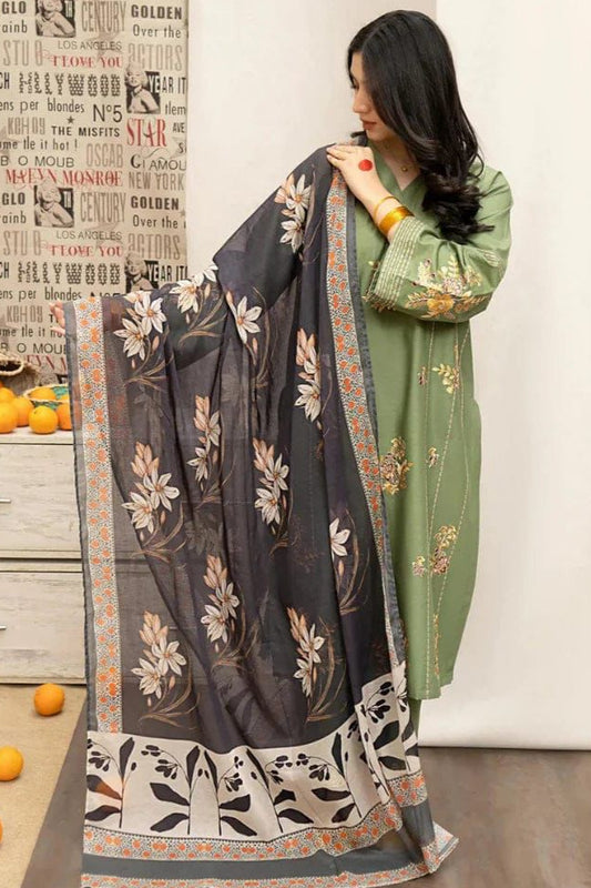 DFW-448 Afrozeh Heavy Embroidery 3Pc Lawn Suit