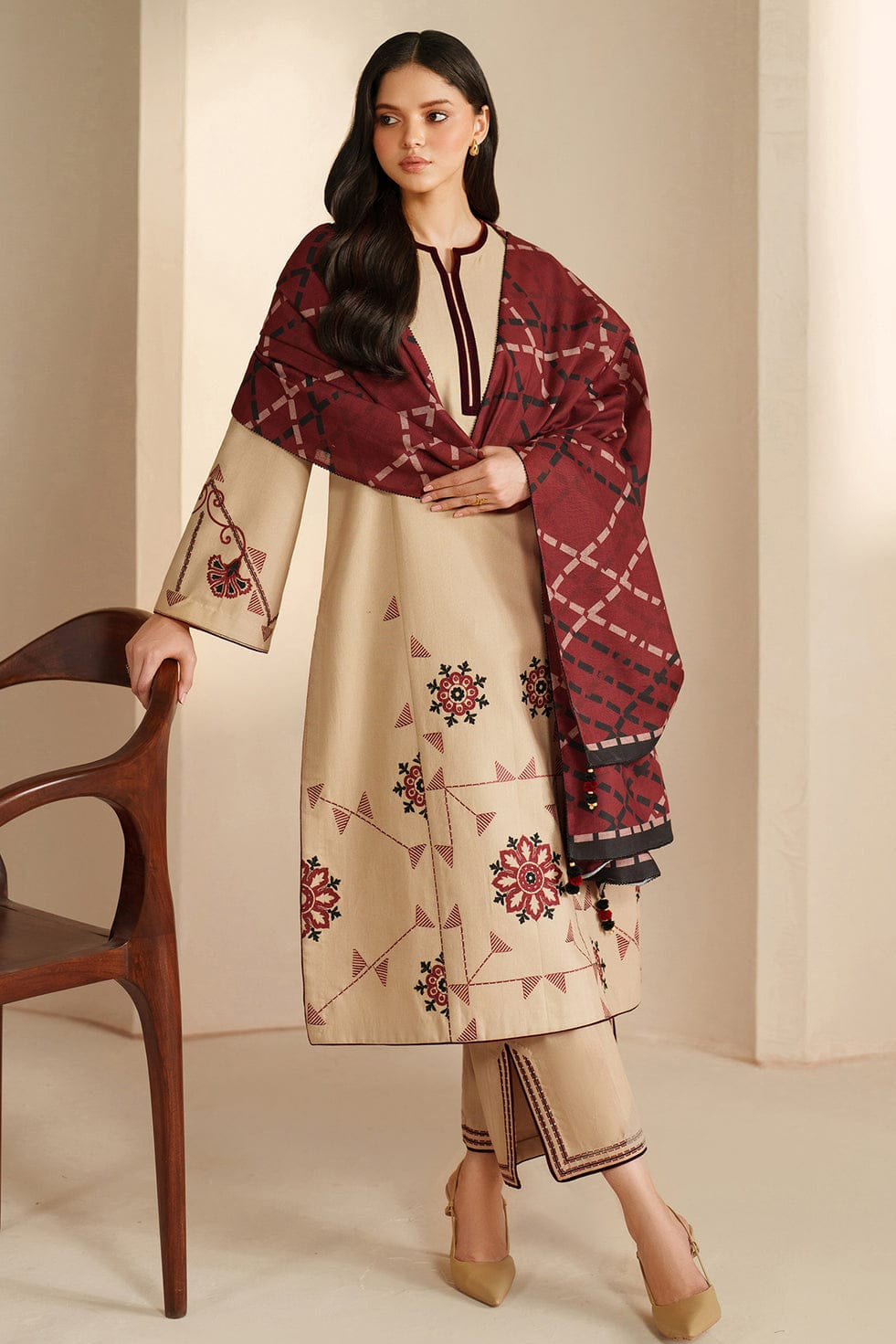 DFW-1181 Jazmin Embroidery 3PC Dhanak Suit