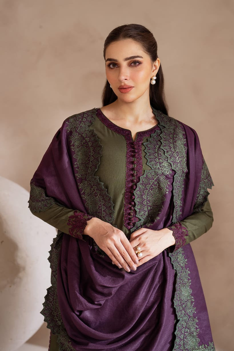 DFW-1190 Iznik Embroidery 3PC Dhanak Suit